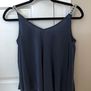 Tank top with color straps! NEVER WORN